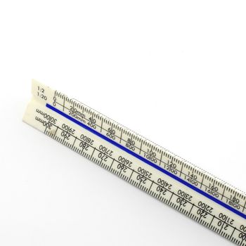 ruler isolated on white background