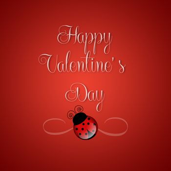 illustration for Happy Valentine's Day with ladybug