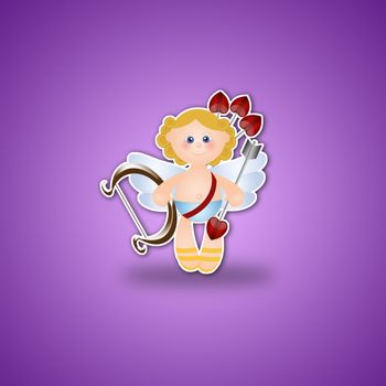 cupid with bow and arrow