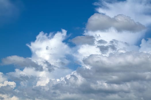 View white cloud with blue sky background