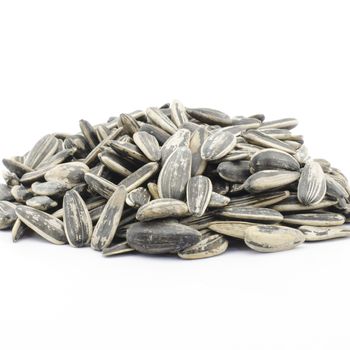 sunflower seeds isolated on white background