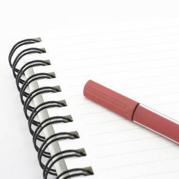 red pen isolated on white background