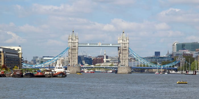 Tower Bridge on River Thames, London, UK