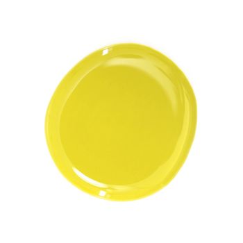 A circle of paint isolated on a white background