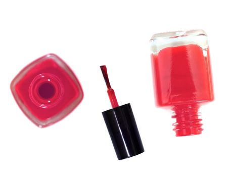 Nail polish isolated against a plain background