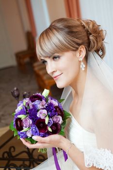 young bride with flower