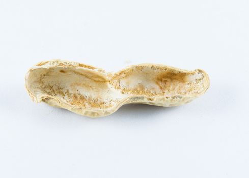 Baked Thai peanut or ground nut on white background