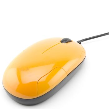 orange mouse isolated on white background