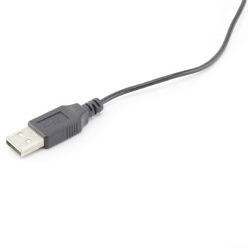 black usb cable isolated on white background