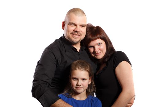 family on a white background