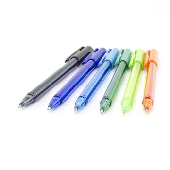 colorful pens isolated on white background