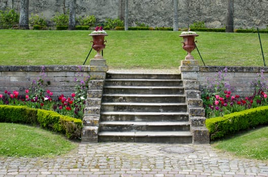 Stairs with pots
