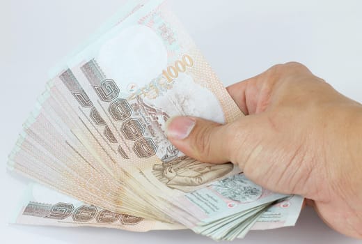 Close up of Thai money , Thailand