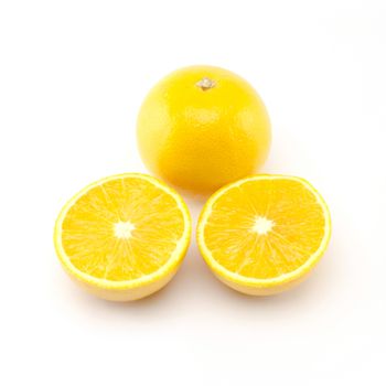 orange fruit isolated on white background