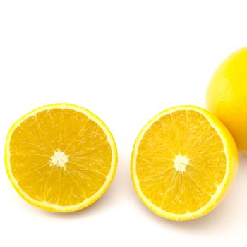 orange fruit isolated on white background