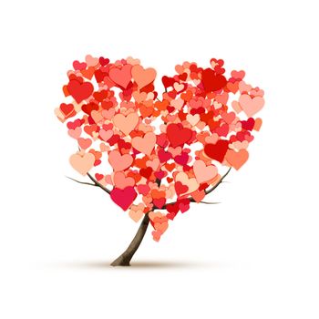 An image of a beautiful heart shape tree