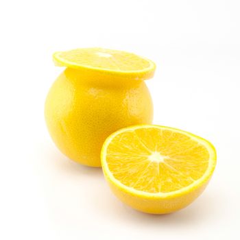 orange fruit isolated on white background