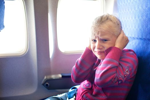 child crying in the airplane
