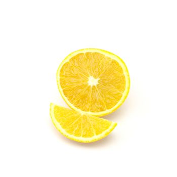 orange fruit isolated on white background