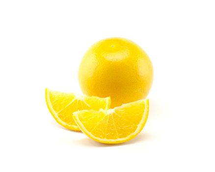 orange fruit isolated on white background