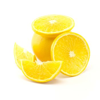 orange fruit isolated on white background