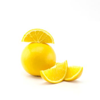 orange fruit isolated on white background