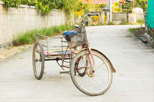 tricycle is very old.