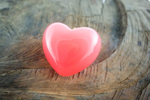Valentines Day Wood background Red Love Heart
