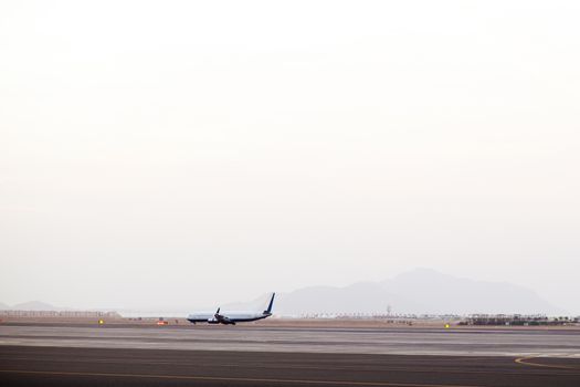 plane on the runway 