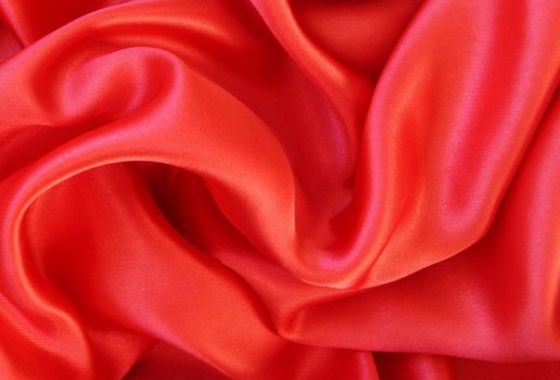 Smooth red silk can use as background 