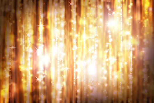 Background design made of yellow, white and golden lights