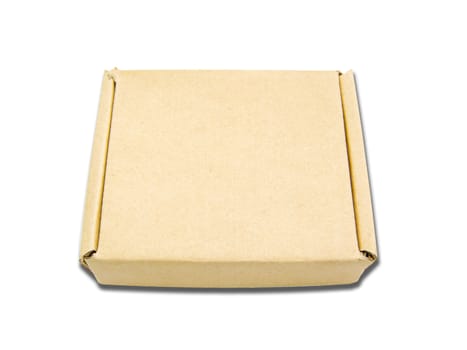 Isolated cardboard boxes on white a background