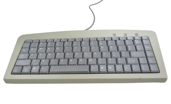 stylish keyboard for the computer on white background