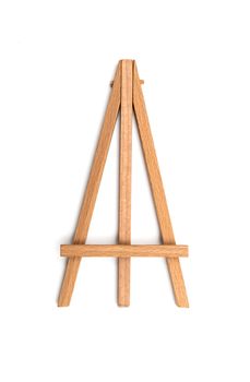 small easel on a white background