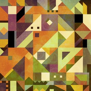 Abstract shapes background made of triangles in a square design