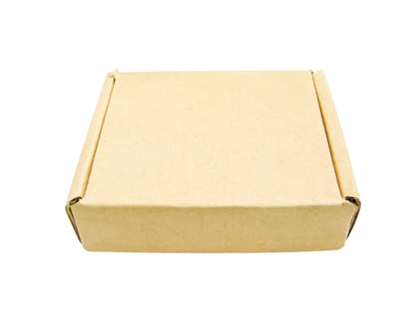 Isolated cardboard boxes on white a background