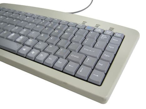 stylish keyboard for the computer on white background