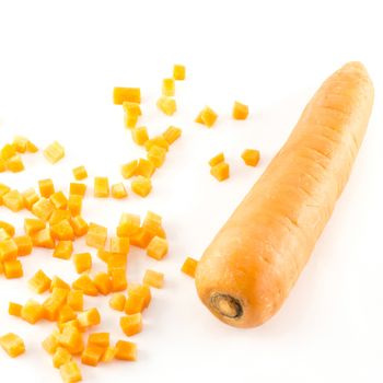 food vegetable orange carrot isolated on white background