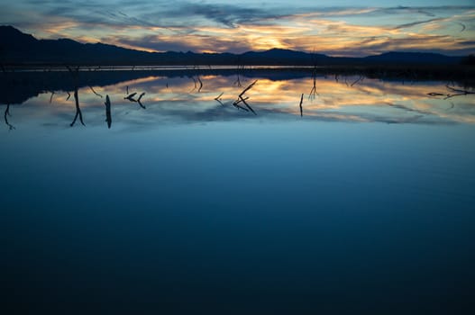 Lake at sunset