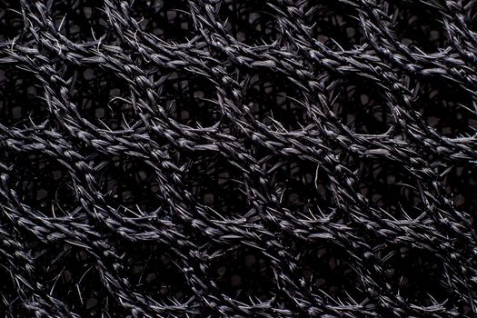Abstract black nylon synthetic fabric