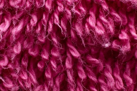 Pink cotton chenille background close-up