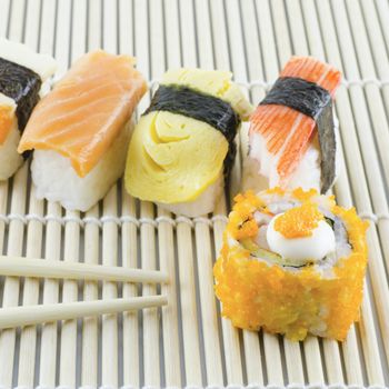 asia traditional japanese food call fresh sushi