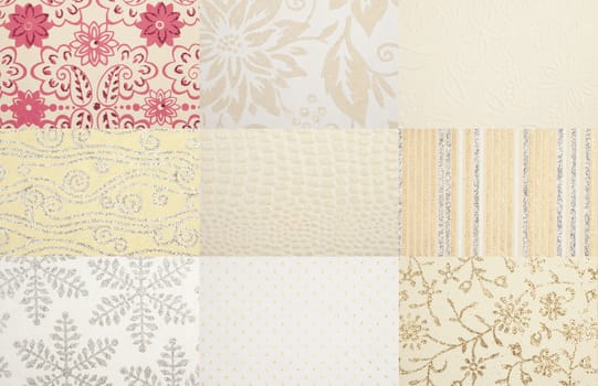 Handmade paper textures assortment