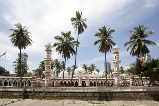 Jamek Mosque on the confluence of Klang and Gombak River in Kuala Lumpur Selangor Malaysia