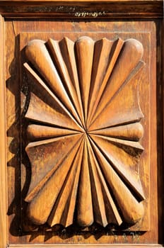Wooden Bas Relief Sculpture on a Church Door