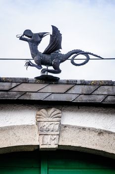 Metal Dragon on the top of a farm