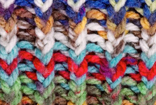 Colorful Fluffy Handmade Woven Wool background