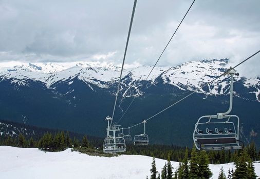 Sky lift in British Columbia, Canada