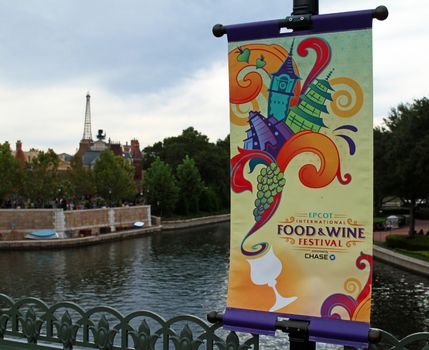 ORLANDO - OCT 24 :  The International Food and Wine Festival held in Disney's Epcot. The festival is held each year in the fall. Taken October 24, 2013 in Orlando, FL.