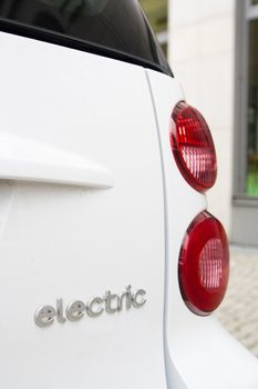 Back of an eletric car